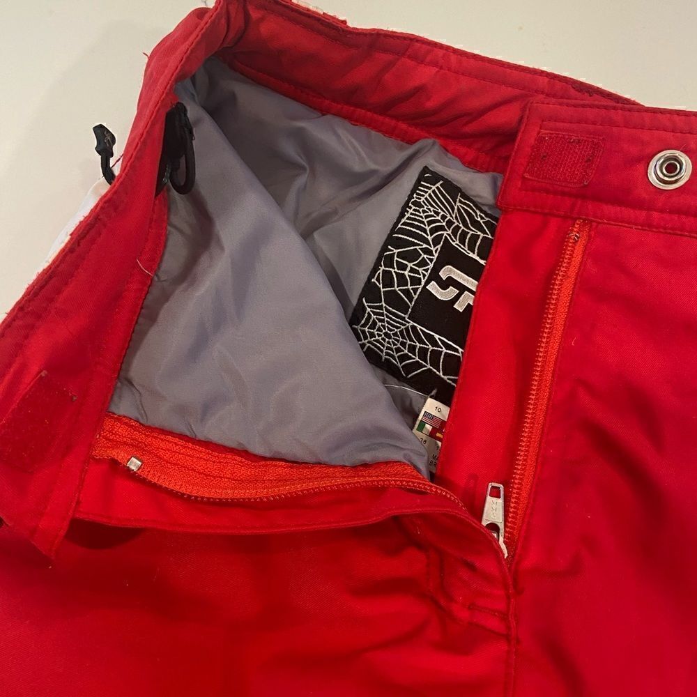 SPYDER Youth Size 10 Insulated Lined Waterproof Red Ski Snowboarding Pants adjus - Picture 7 of 12